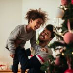 Father and Daughter during Christmas time