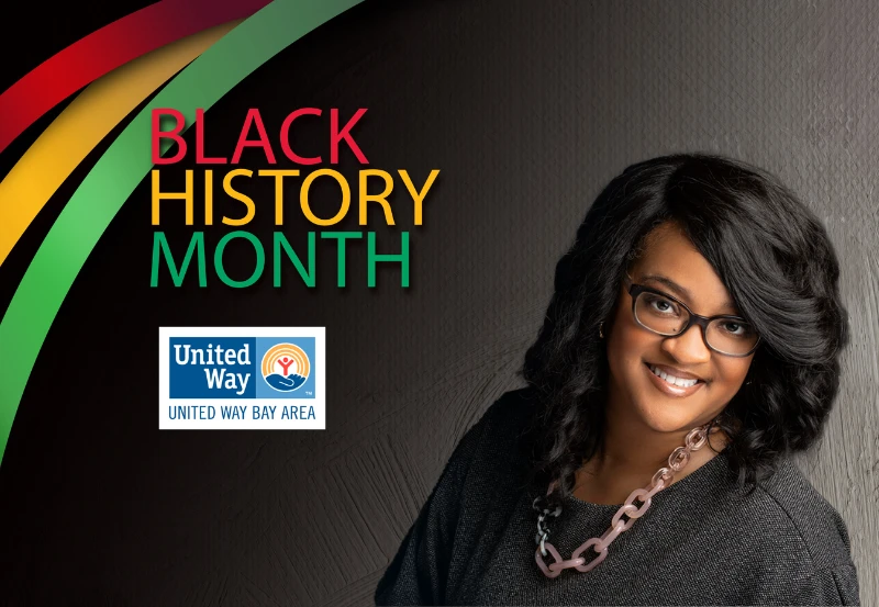 UWBA CEO, Keisha Browder, with the text 'Black History Month'